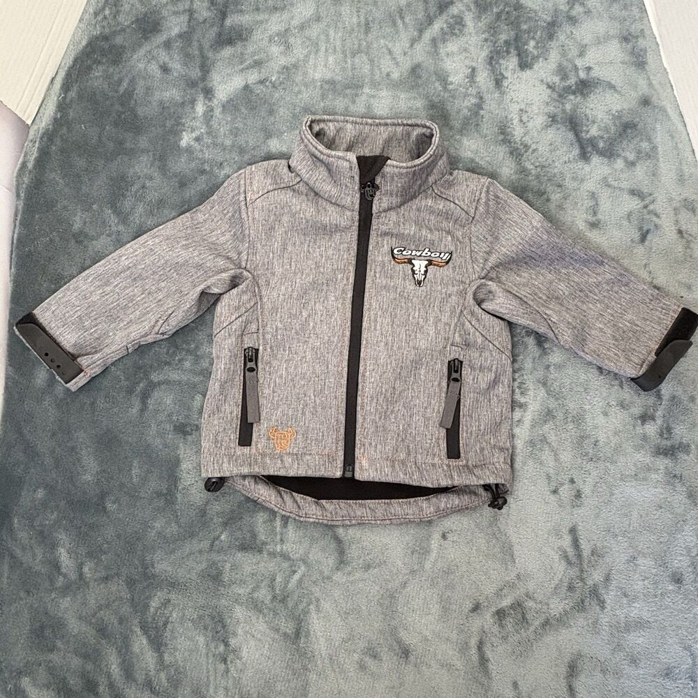 Cowboy Hardware Toddlers Gray Jacket Too Tough Size 18M Western Cowboy